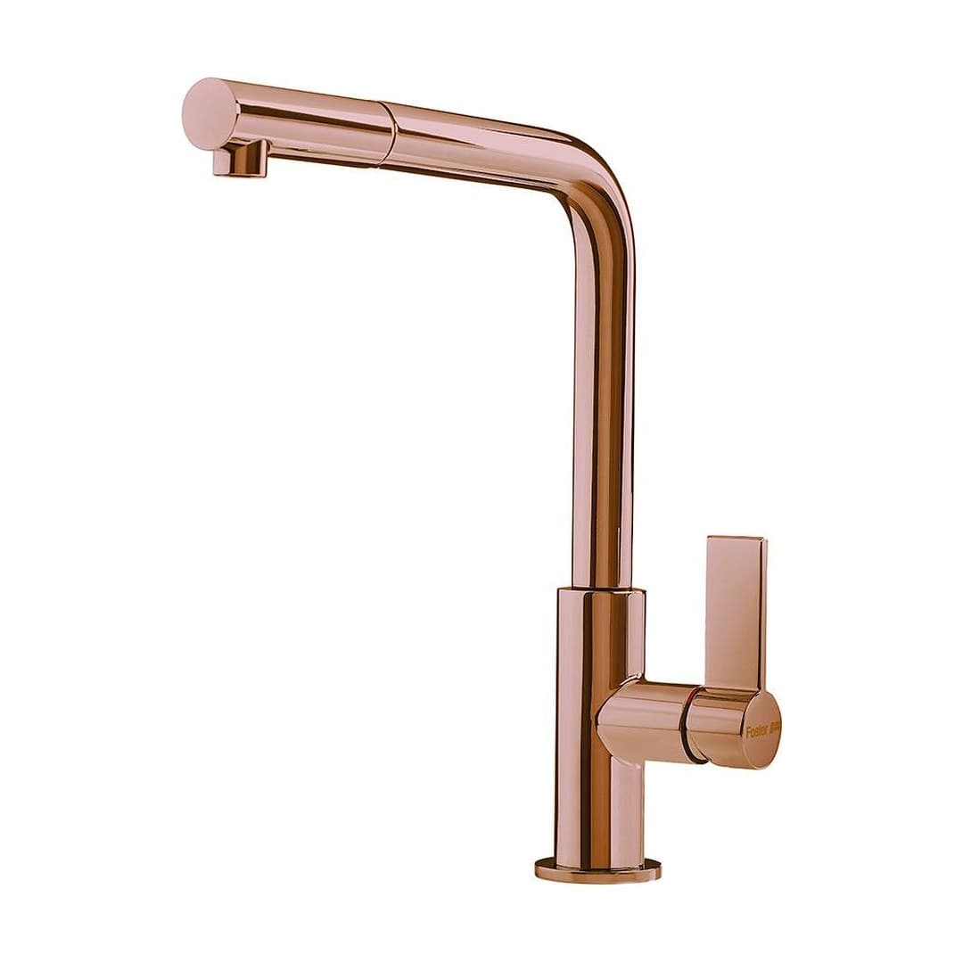 Foster Omega – Μπαταρία Κουζίνας – με Συρόμενο Ντους – Copper (Polished) (8498 858)