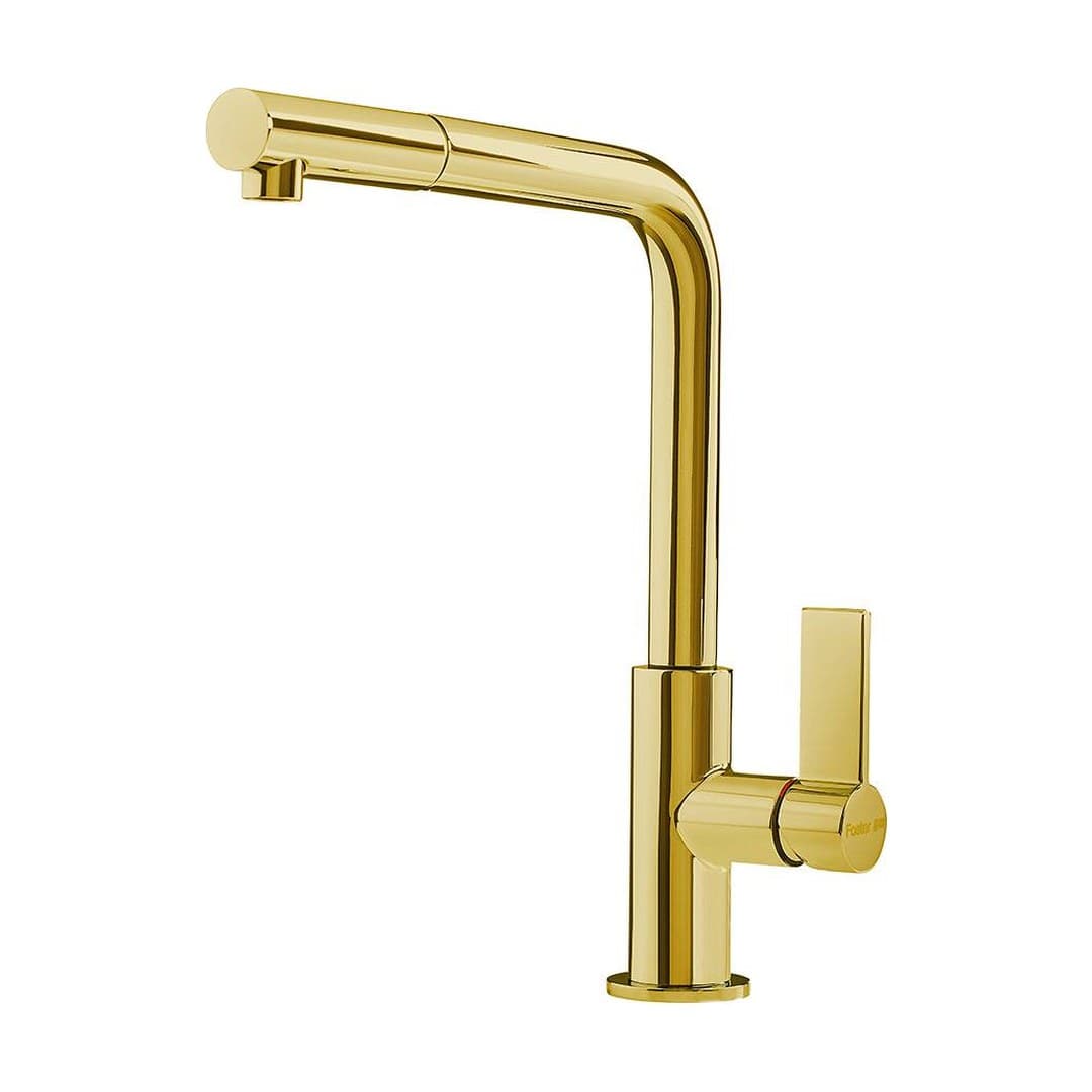 Foster Omega – Μπαταρία Κουζίνας – με Συρόμενο Ντους – Gold (Polished) (8498 859)