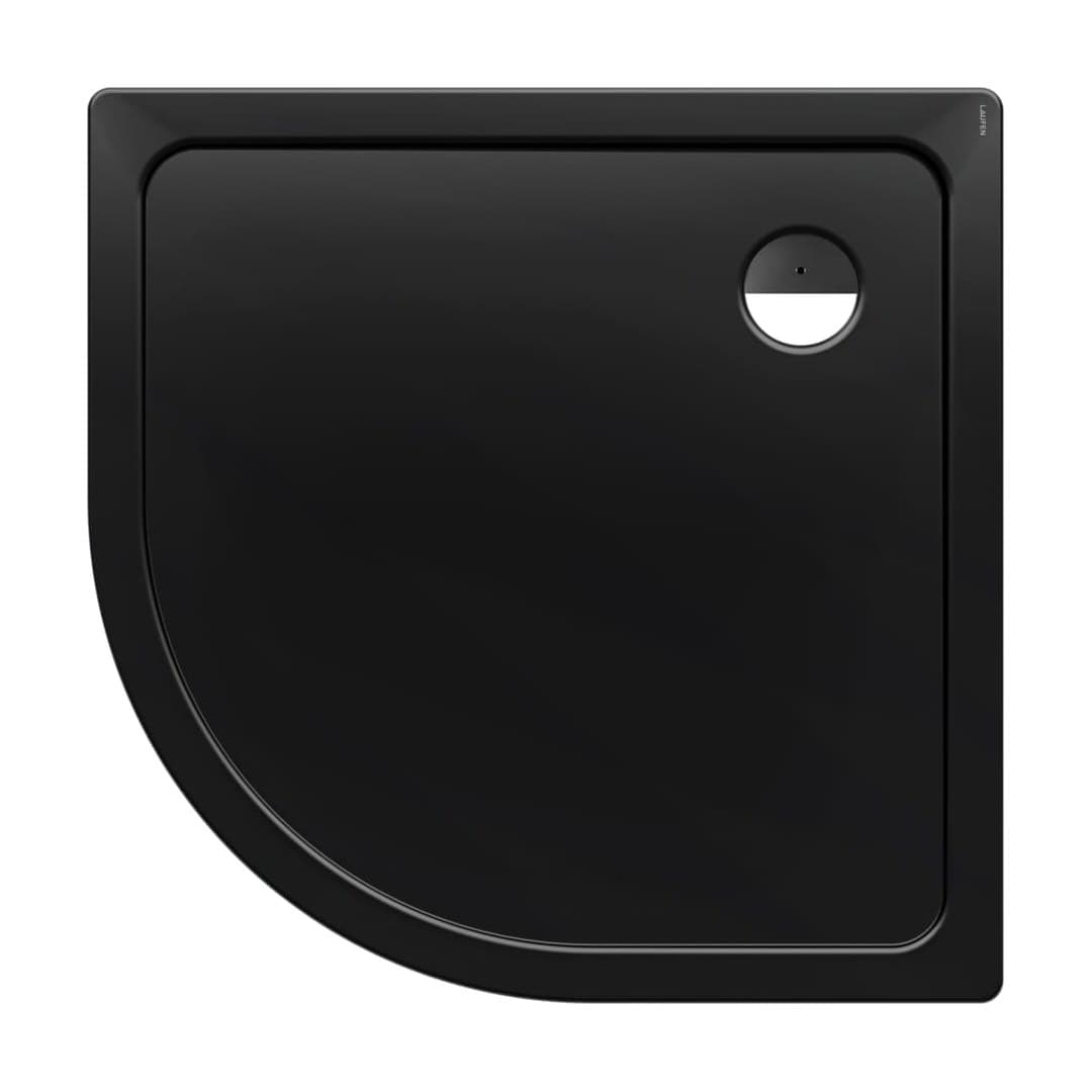 Laufen PLATINA – Ντουζιέρα – 1000×1000 mm, ύψος 30 mm, τεταρτοκυκλική, πολύ χαμηλή – Black Matt (H2150097160401)