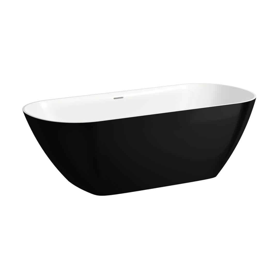 Laufen LUA – Μπανιέρα – 1700×750 mm, ελεύθερη – Outside black glossy/inside white glossy (H2200820640001)