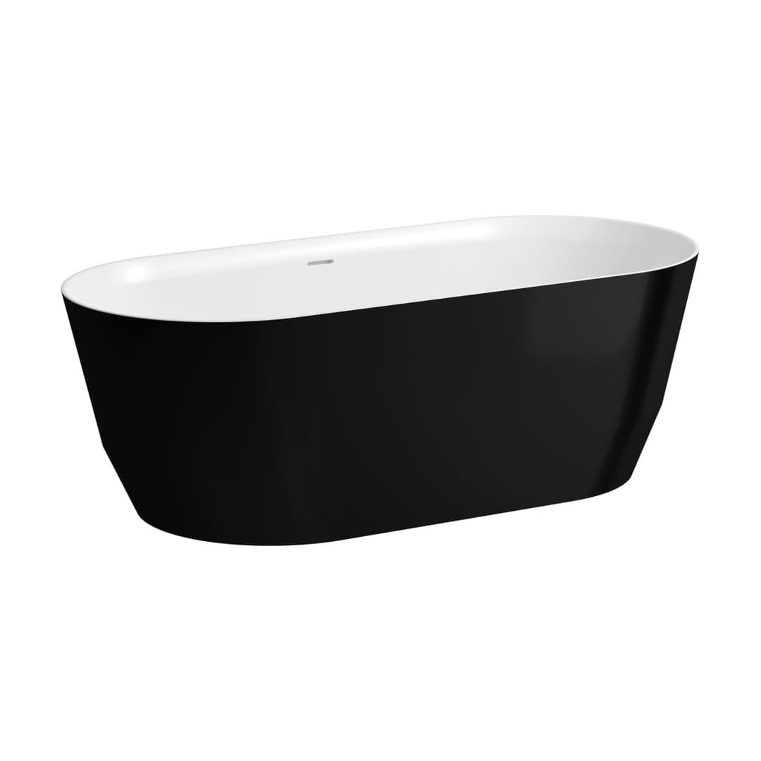 Laufen PRO – Μπανιέρα – 1650×750 mm, ελεύθερη – Outside black glossy/inside white glossy (H2399520640001)
