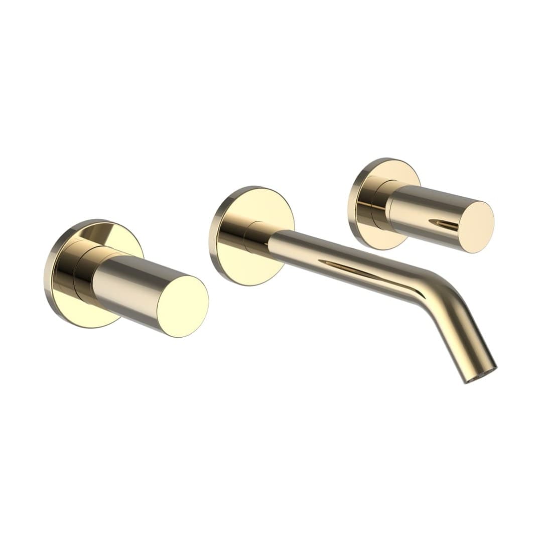 Laufen Kartell LAUFEN – Μπαταρία Νιπτήρα Τοίχου – προεξοχή 175 mm, δύο λαβών – PVD gold (H3123360011201)