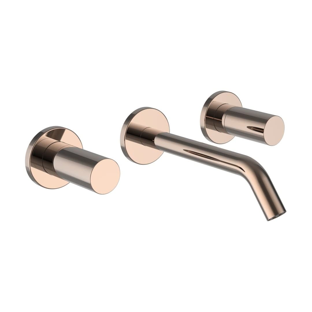 Laufen Kartell LAUFEN – Μπαταρία Νιπτήρα Τοίχου – προεξοχή 175 mm, δύο λαβών – PVD rosegold (H3123360821201)