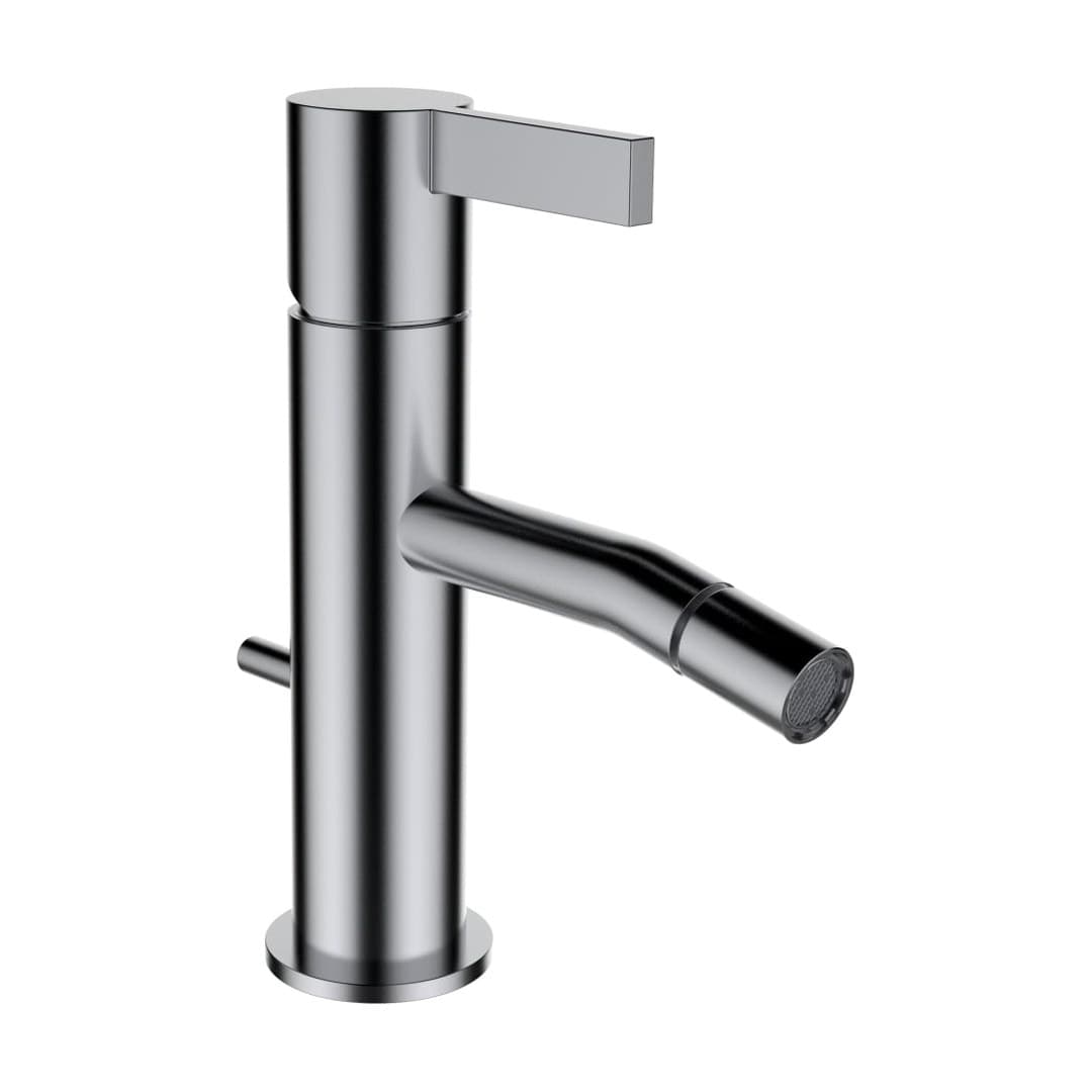 Laufen Kartell LAUFEN – Μπαταρία Μπιντέ – προεξοχή 110 mm, με βαλβίδα – PVD inox look (H3413310901011)