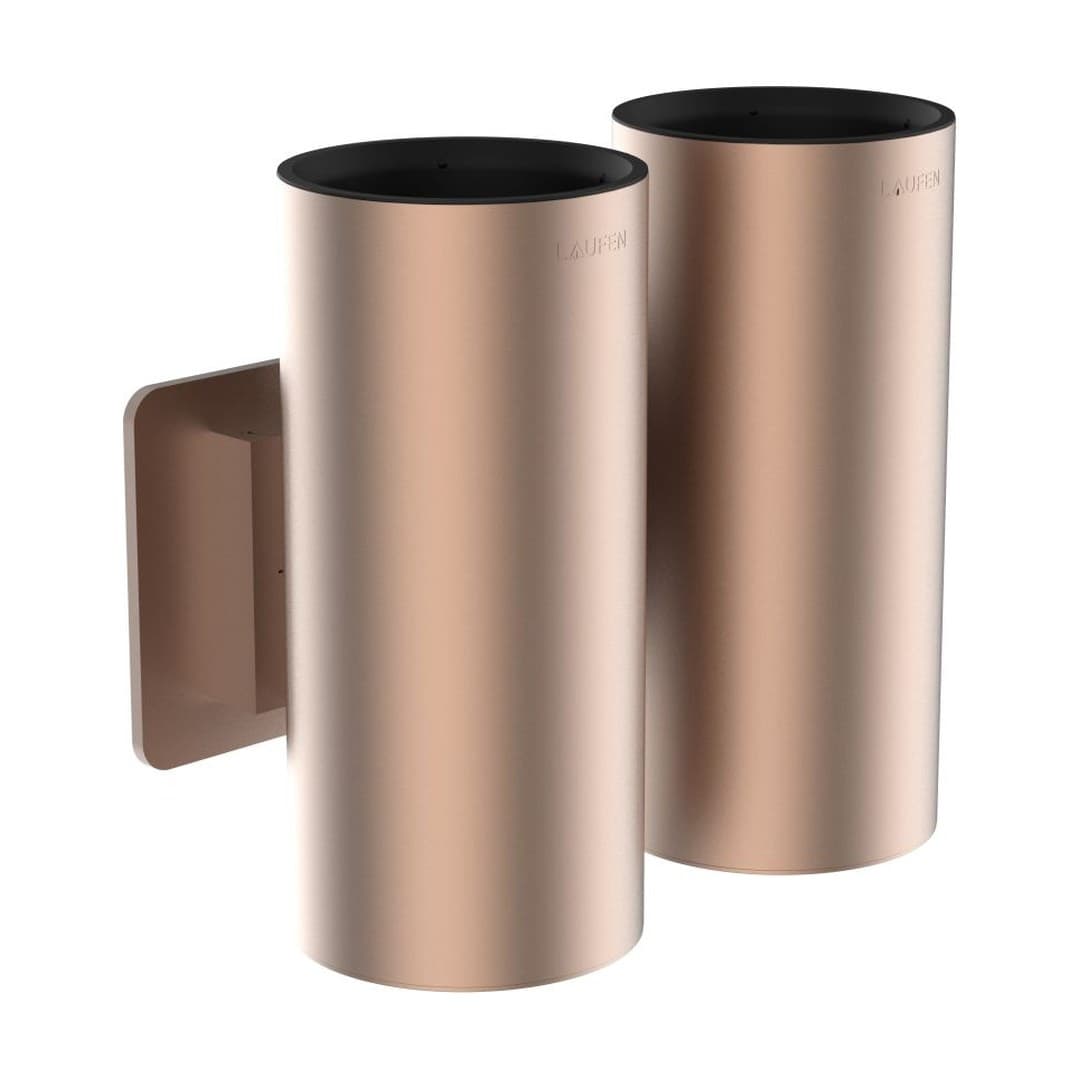Laufen NIARA – Ποτηροθήκη – 140×85 mm, διπλή – PVD rosegold brushed (H3820611680011)
