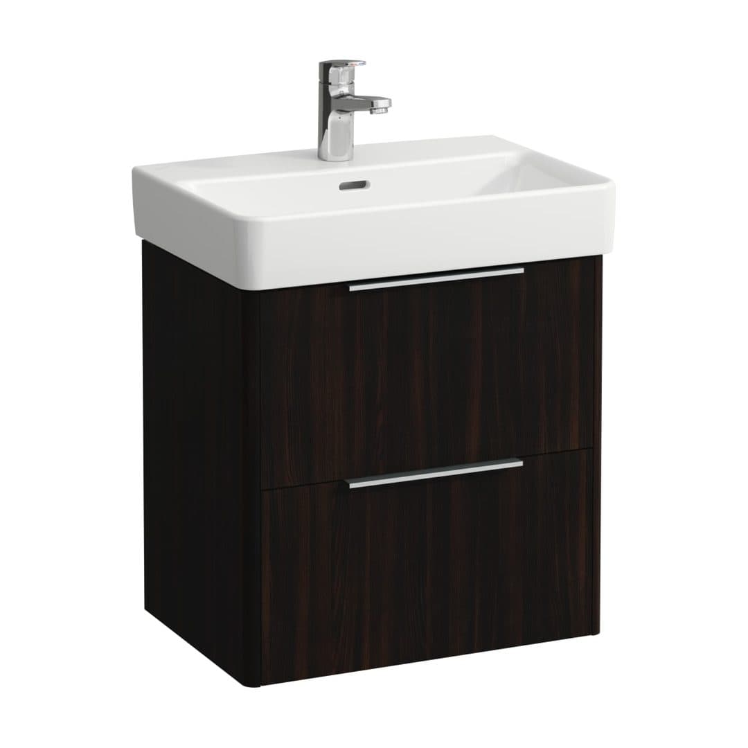 Laufen BASE – Έπιπλο Νιπτήρα – 520 mm, 2 συρτάρια, για νιπτήρα H818958 – Dark brown elm (H4021521102631)