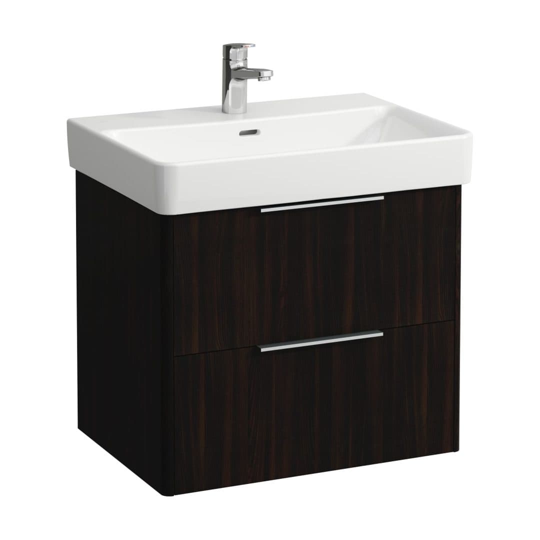 Laufen BASE – Έπιπλο Νιπτήρα – 615 mm, 2 συρτάρια – Dark brown elm (H4022921102631)