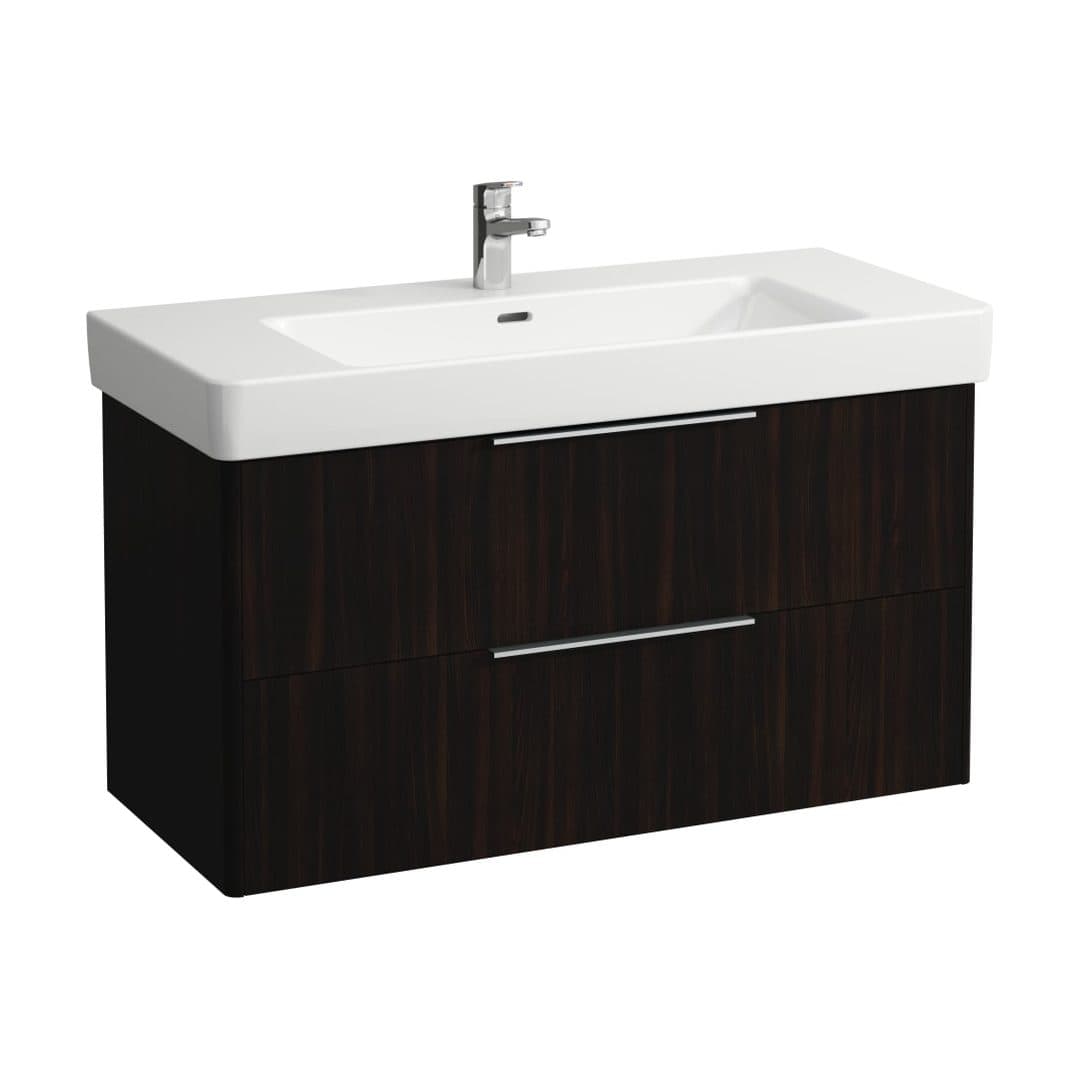 Laufen BASE – Έπιπλο Νιπτήρα – 1010 mm, 2 συρτάρια – Dark brown elm (H4024521102631)