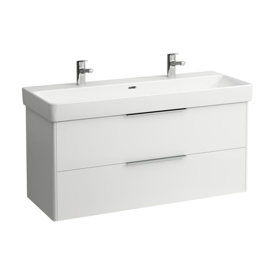 Laufen BASE – Έπιπλο Νιπτήρα – 1160 mm, 2 συρτάρια – White glossy (H4024921102611)