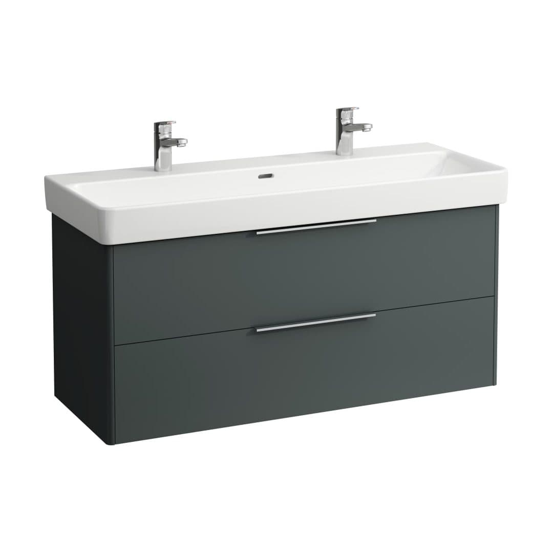 Laufen BASE – Έπιπλο Νιπτήρα – 1160 mm, 2 συρτάρια – Traffic Grey (H4024921102661)