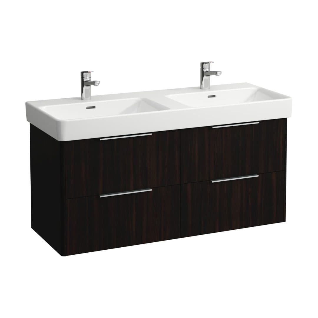 Laufen BASE – Έπιπλο Νιπτήρα – 1160 mm, 4 συρτάρια – Dark brown elm (H4024941102631)