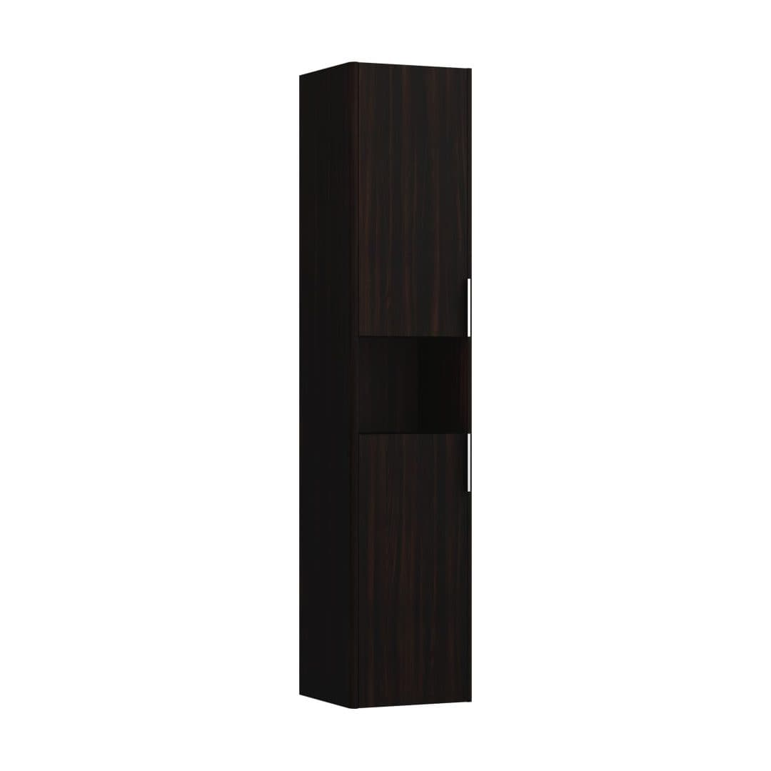 Laufen BASE – Κολόνα Μπάνιου – 350 mm, 2 πόρτες (άνοιγμα αριστερά), ανοιχτό ράφι – Dark brown elm (H4026911102631)