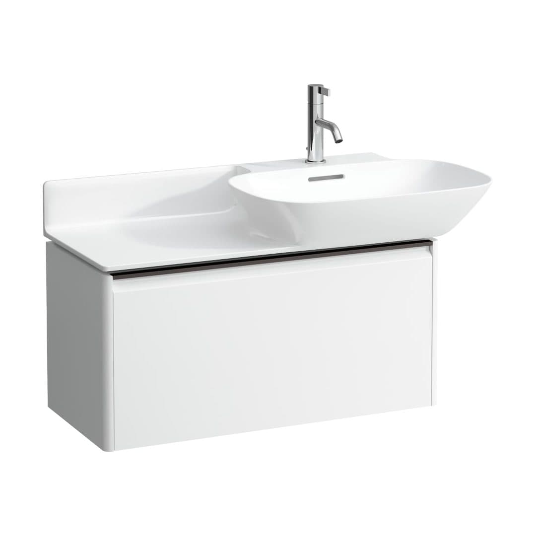 Laufen BASE – Έπιπλο Νιπτήρα – 770 mm, 1 συρτάρι, μαύρη λαβή – White Matt (H4030031102601)
