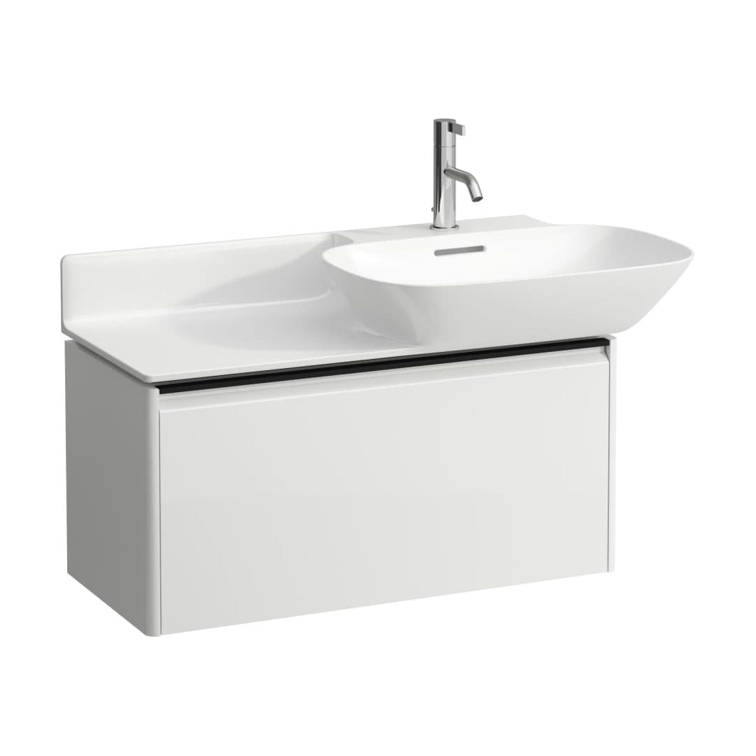 Laufen BASE – Έπιπλο Νιπτήρα – 770 mm, 1 συρτάρι, μαύρη λαβή – White glossy (H4030031102611)