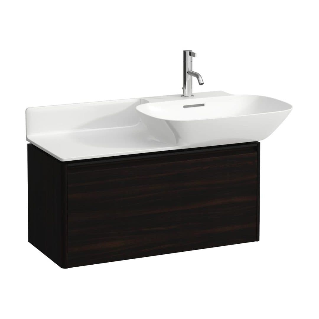 Laufen BASE – Έπιπλο Νιπτήρα – 770 mm, 1 συρτάρι, μαύρη λαβή – Dark brown elm (H4030031102631)
