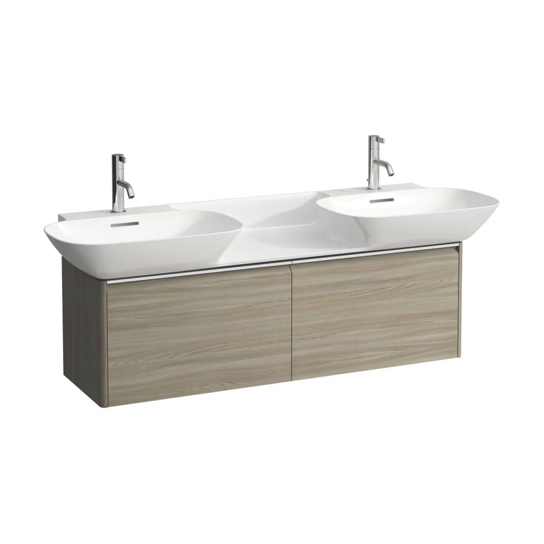 Laufen BASE – Έπιπλο Νιπτήρα – 1170 mm, 2 συρτάρια, λαβή ανοδιωμένου αλουμινίου – Light elm (H4030151102621)