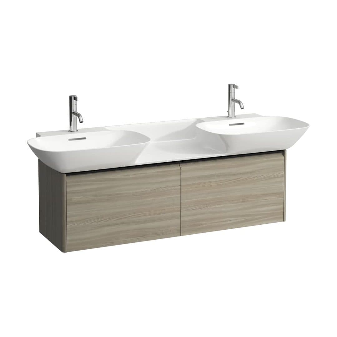 Laufen BASE – Έπιπλο Νιπτήρα – 1170 mm, 2 συρτάρια, μαύρη λαβή – Light elm (H4030161102621)