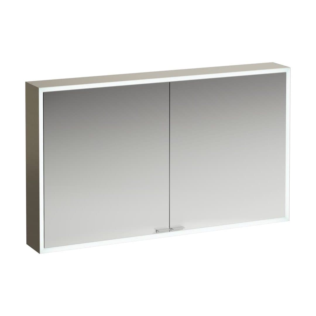 Laufen ILON – Καθρέπτης Μπάνιου – 1200 mm, 2 πόρτες, LED, πρίζα, USB – Stainless steel brushed (H4034729259281)