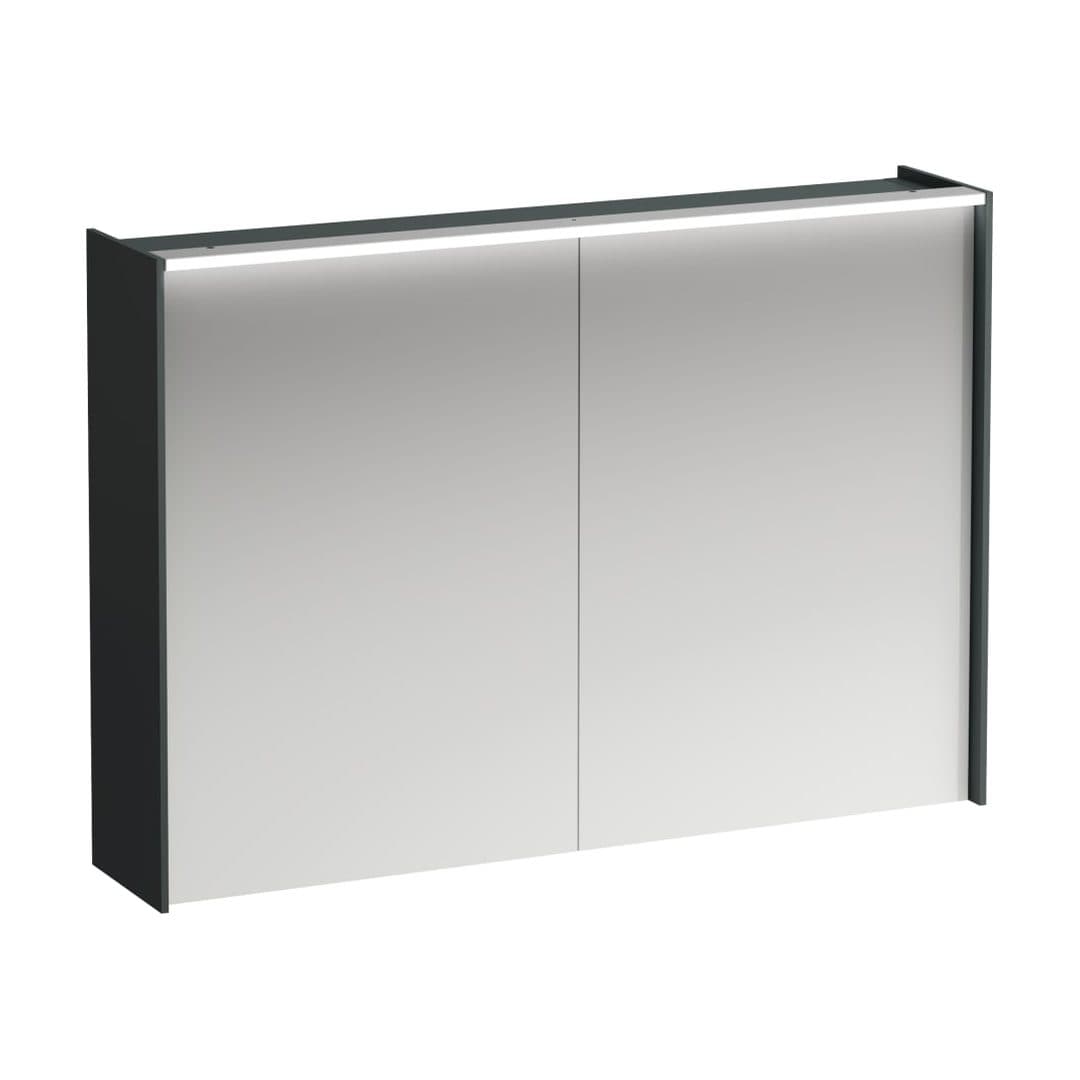 Laufen LANI – Καθρέπτης Μπάνιου – 1020 mm, 2 πόρτες, πρίζα, οριζόντιο LED – Traffic Grey (H4037921122661)