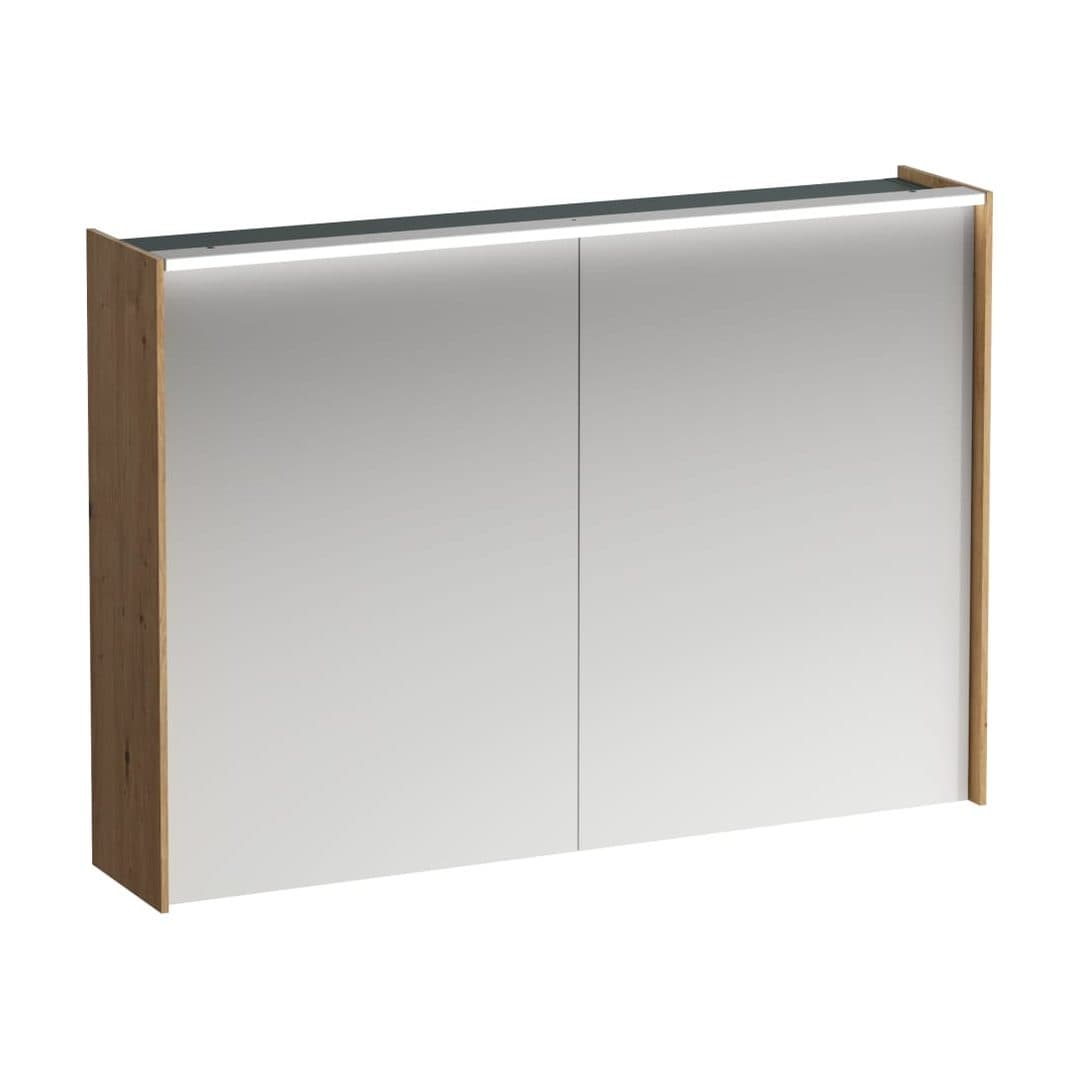 Laufen LANI – Καθρέπτης Μπάνιου – 1020 mm, 2 πόρτες, πρίζα, οριζόντιο LED – Wild oak (H4037921122671)