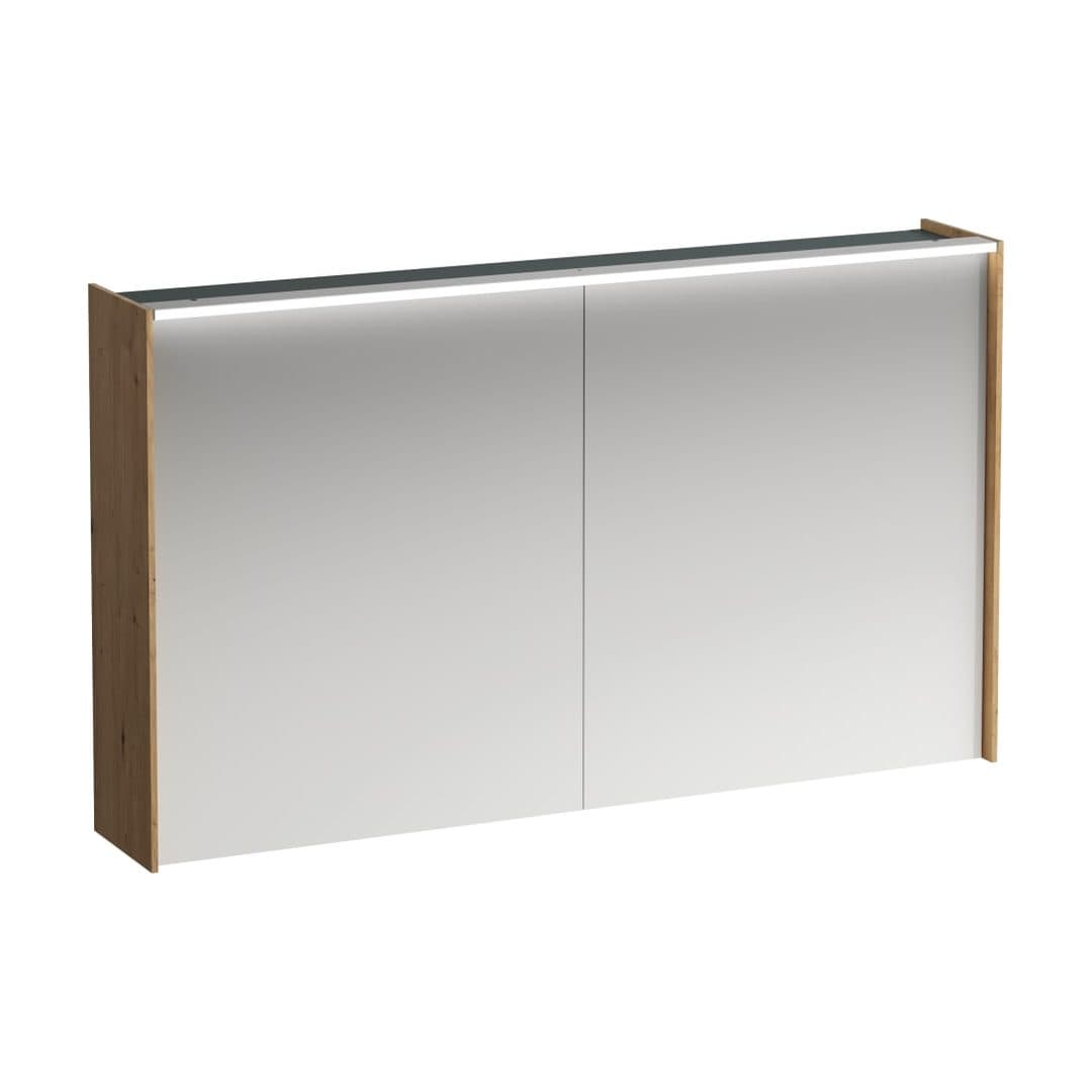 Laufen LANI – Καθρέπτης Μπάνιου – 1220 mm, 2 πόρτες, πρίζα, οριζόντιο LED – Wild oak (H4038221122671)