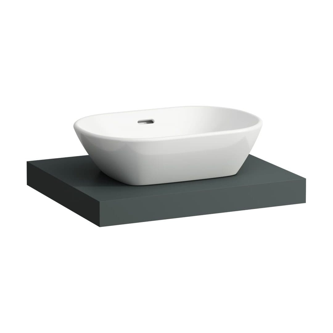 Laufen LANI – Πάγκος Νιπτήρα – 585 mm, κεντρικό άνοιγμα, πάχος 65 mm – Traffic Grey (H4046411122661)