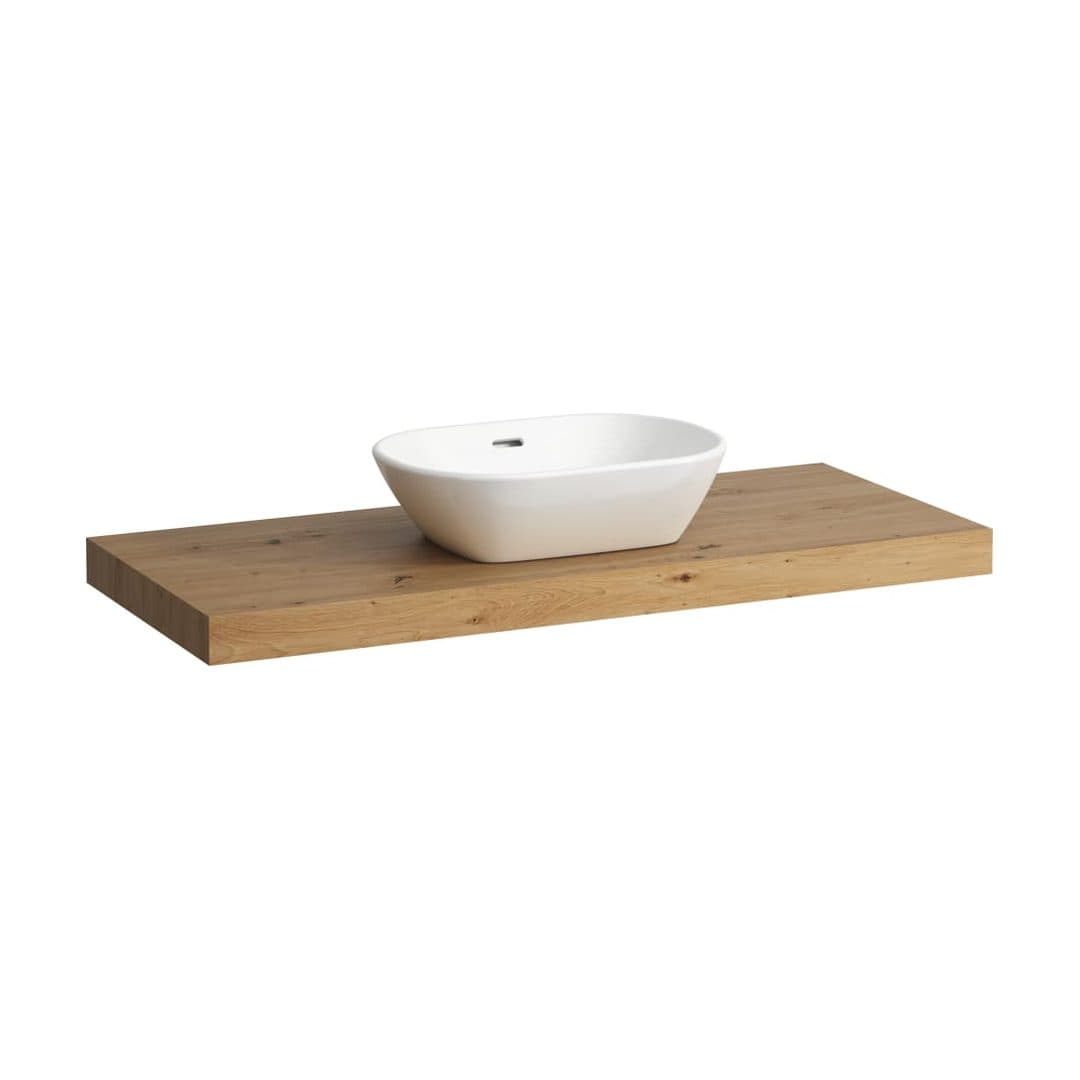 Laufen LANI – Πάγκος Νιπτήρα – 1185 mm, κεντρικό άνοιγμα, πάχος 65 mm – Wild oak (H4046711122671)