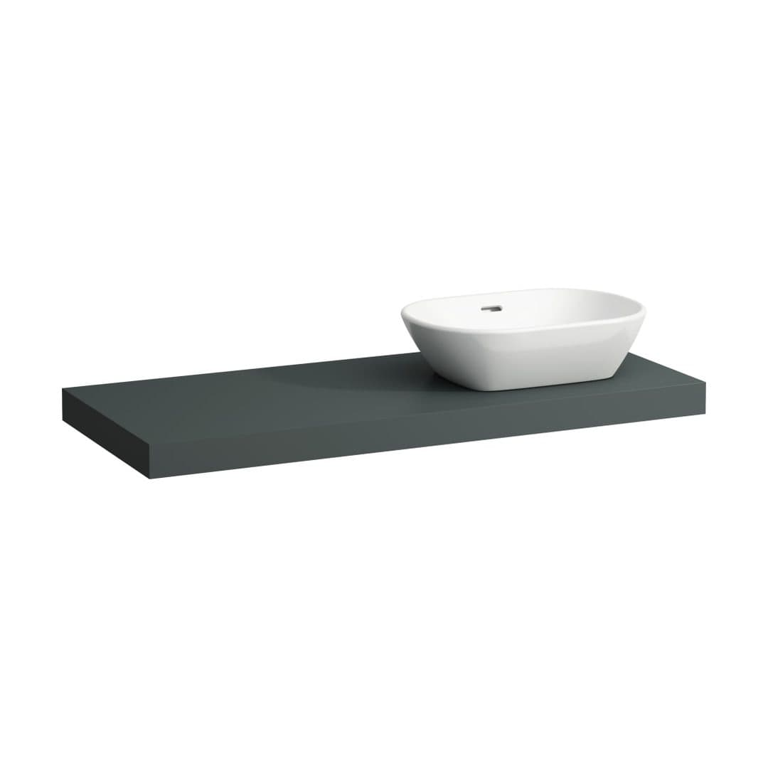 Laufen LANI – Πάγκος Νιπτήρα – 1185 mm, άνοιγμα δεξιά, πάχος 65 mm – Traffic Grey (H4046731122661)