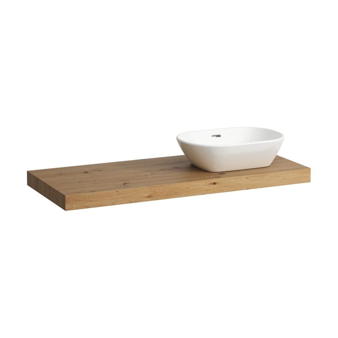 Laufen LANI – Πάγκος Νιπτήρα – 1185 mm, άνοιγμα δεξιά, πάχος 65 mm – Wild oak (H4046731122671)
