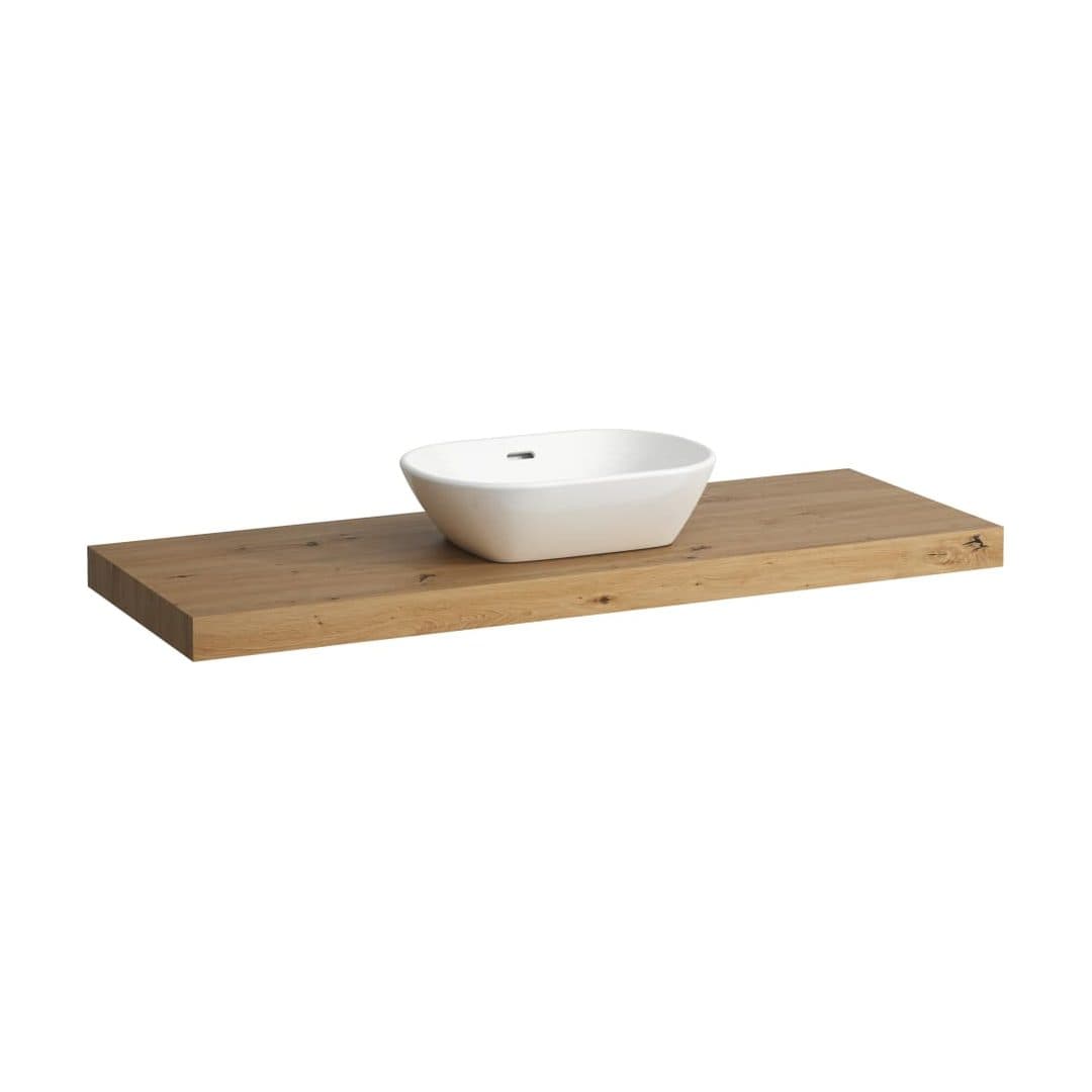 Laufen LANI – Πάγκος Νιπτήρα – 1370 mm, κεντρικό άνοιγμα, πάχος 65 mm – Wild oak (H4046811122671)