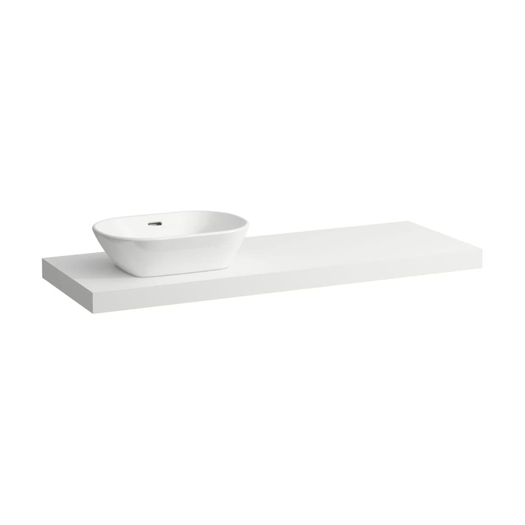 Laufen LANI – Πάγκος Νιπτήρα – 1370 mm, άνοιγμα αριστερά, πάχος 65 mm – White Matt (H4046821122601)