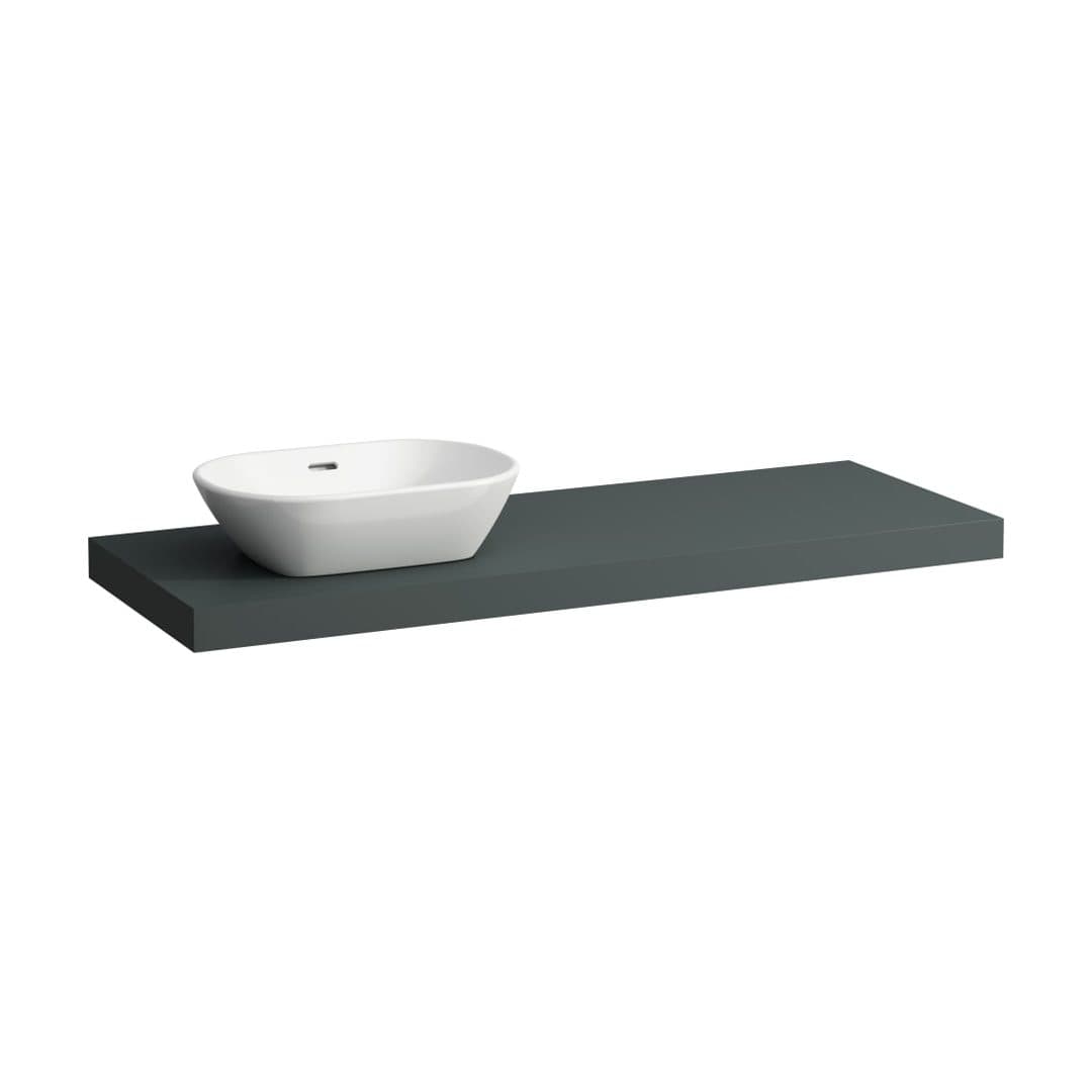 Laufen LANI – Πάγκος Νιπτήρα – 1370 mm, άνοιγμα αριστερά, πάχος 65 mm – Traffic Grey (H4046821122661)