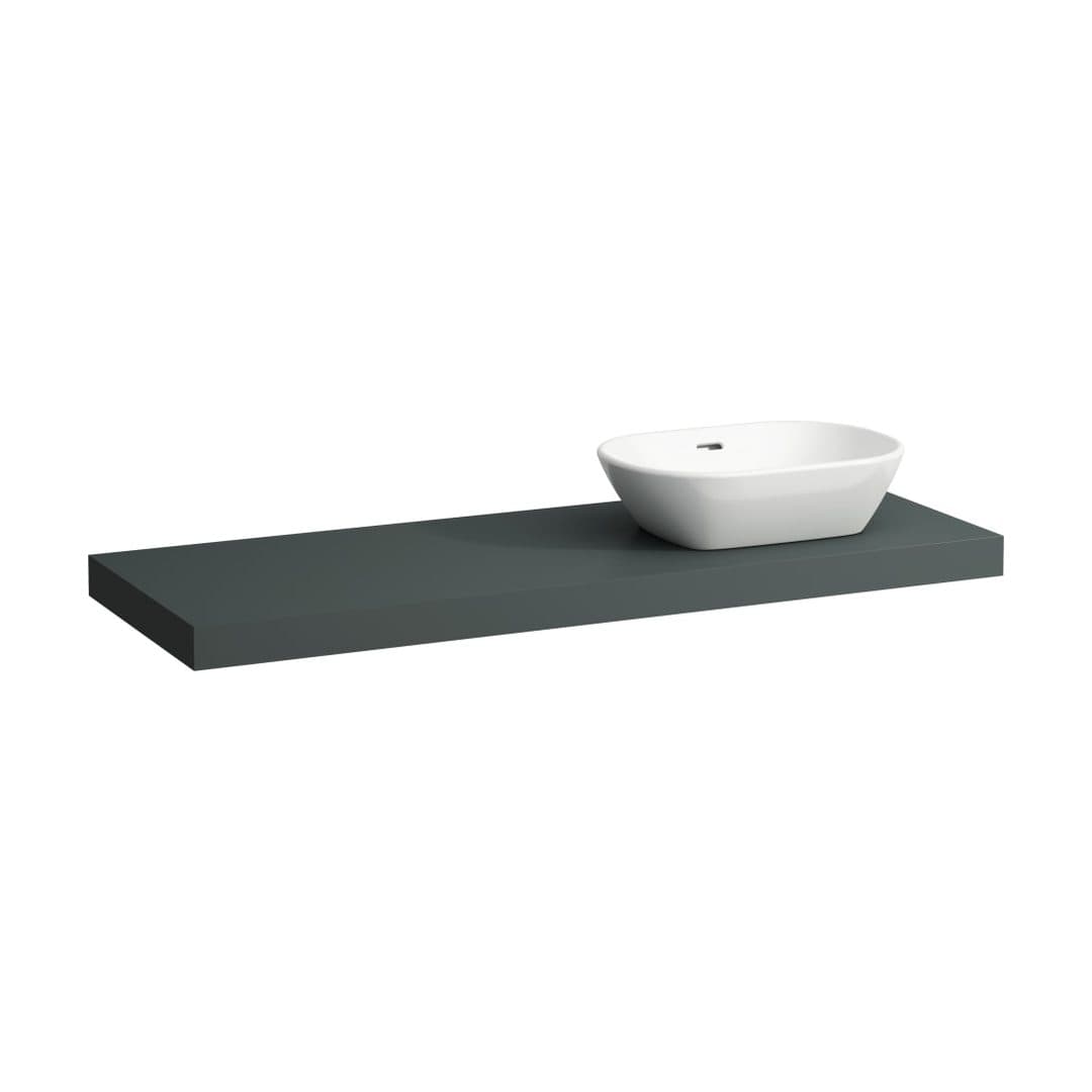 Laufen LANI – Πάγκος Νιπτήρα – 1370 mm, άνοιγμα δεξιά, πάχος 65 mm – Traffic Grey (H4046831122661)
