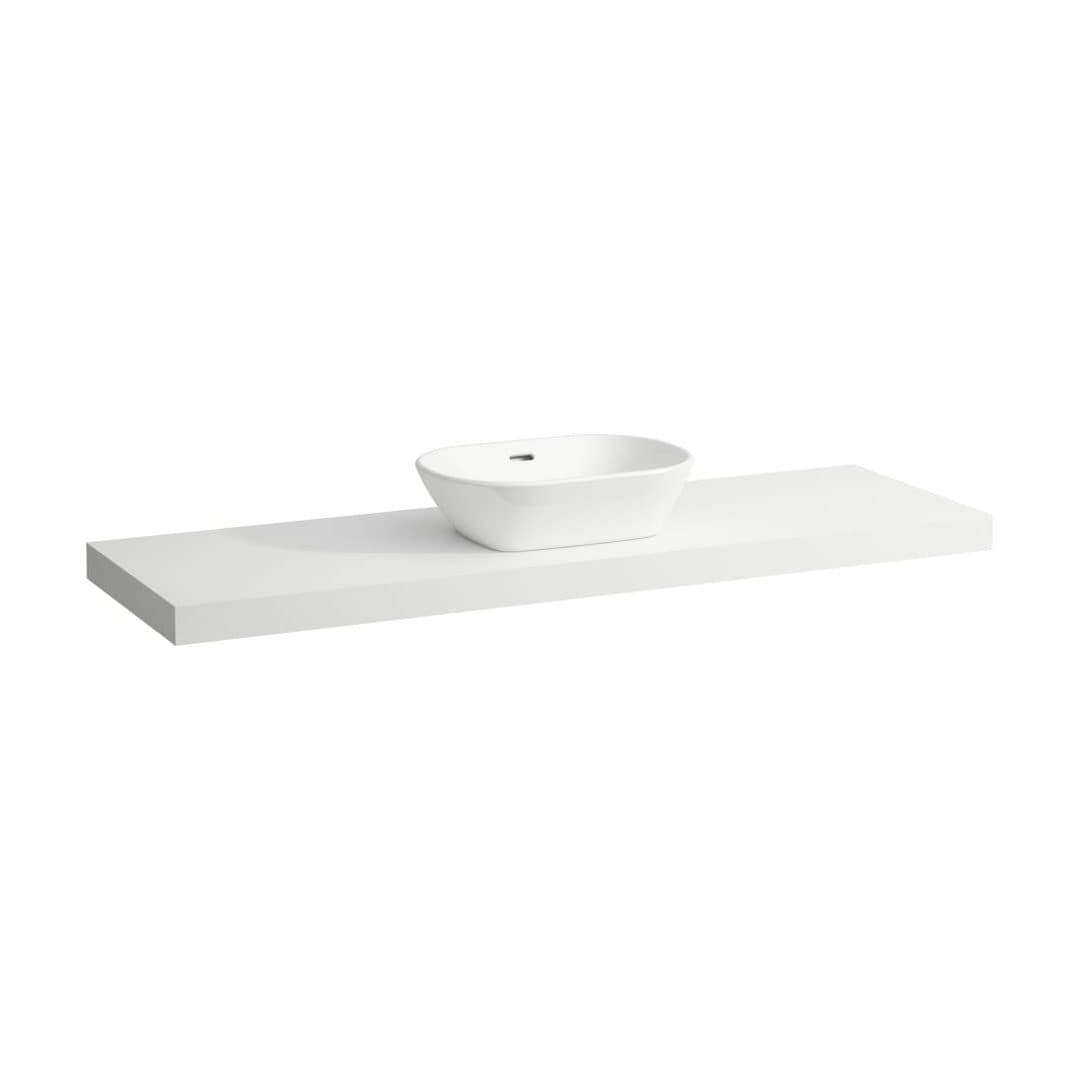 Laufen LANI – Πάγκος Νιπτήρα – 1570 mm, κεντρικό άνοιγμα, πάχος 65 mm – White Matt (H4046911122601)