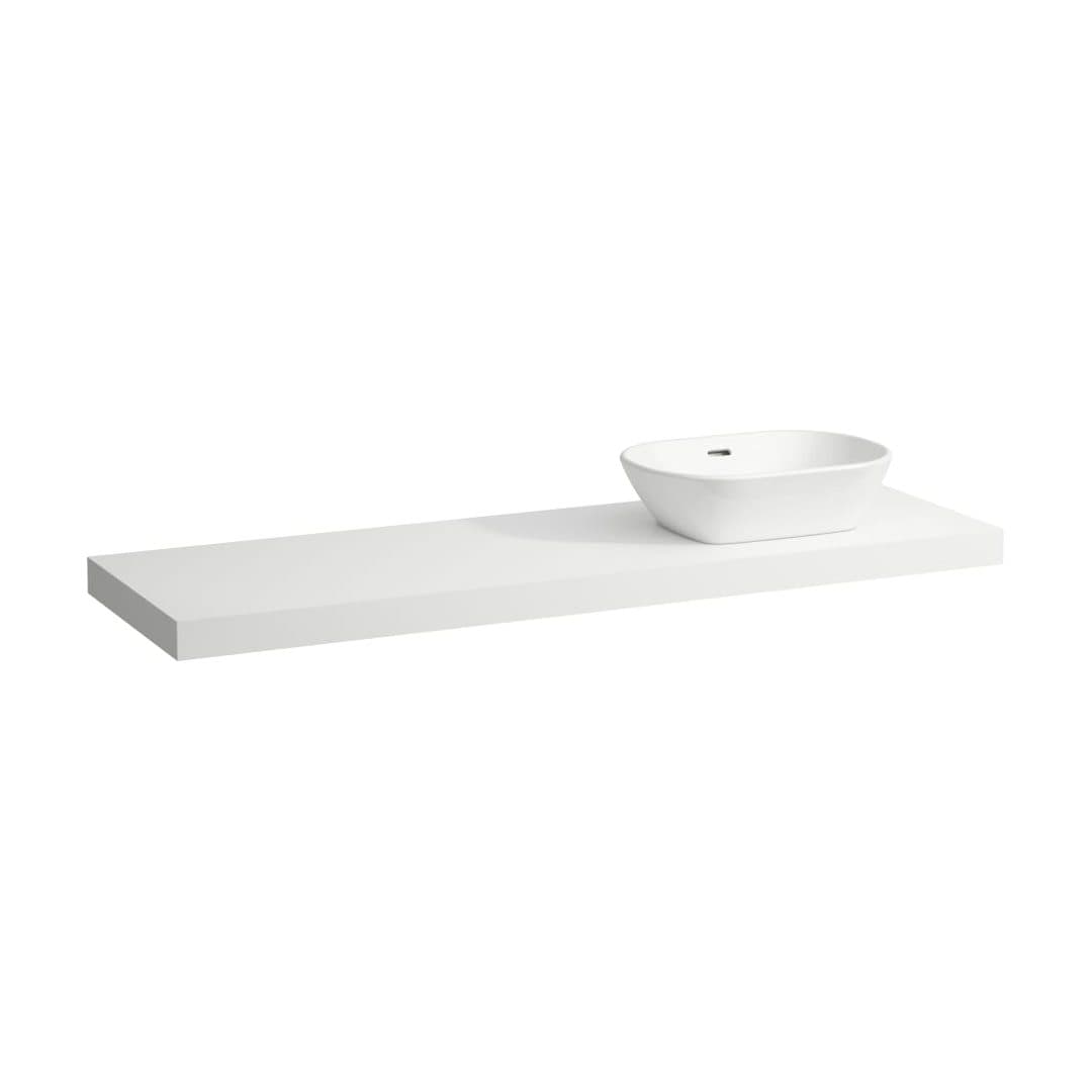 Laufen LANI – Πάγκος Νιπτήρα – 1570 mm, άνοιγμα δεξιά, πάχος 65 mm – White Matt (H4046931122601)