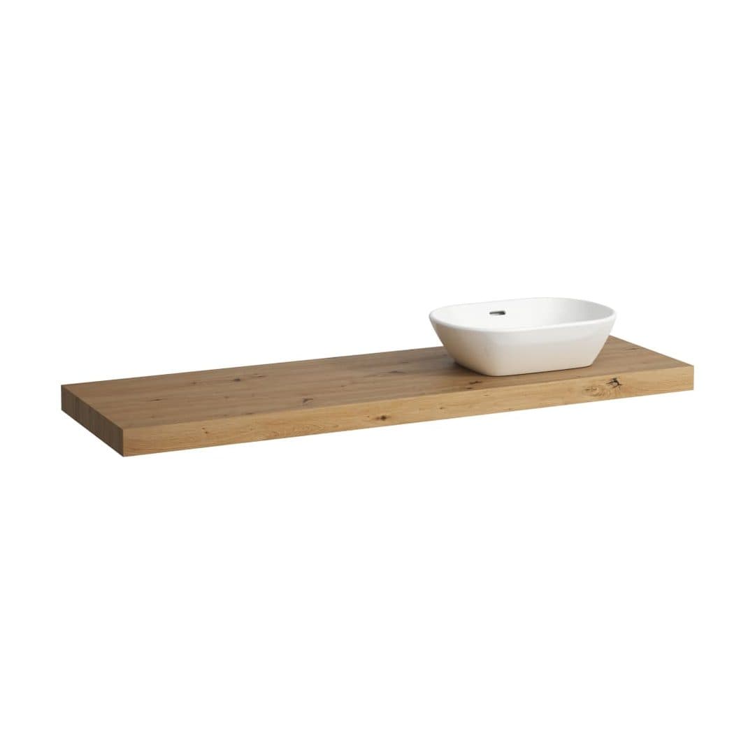Laufen LANI – Πάγκος Νιπτήρα – 1570 mm, άνοιγμα δεξιά, πάχος 65 mm – Wild oak (H4046931122671)