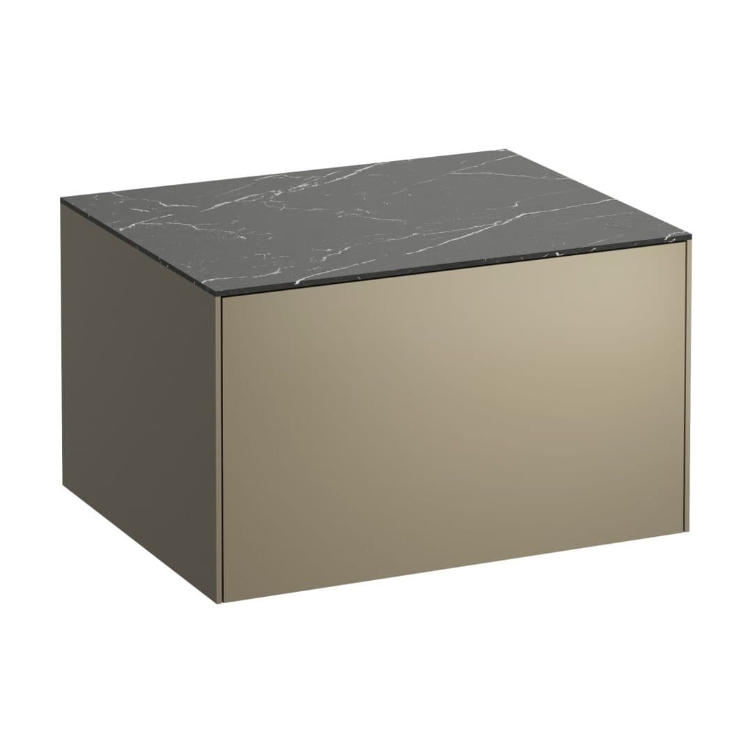 Laufen SONAR – Ντουλάπι Μπάνιου – 575 mm, 1 συρτάρι, χωρίς άνοιγμα – Titanium & Nero Marquina (H4054000341421)