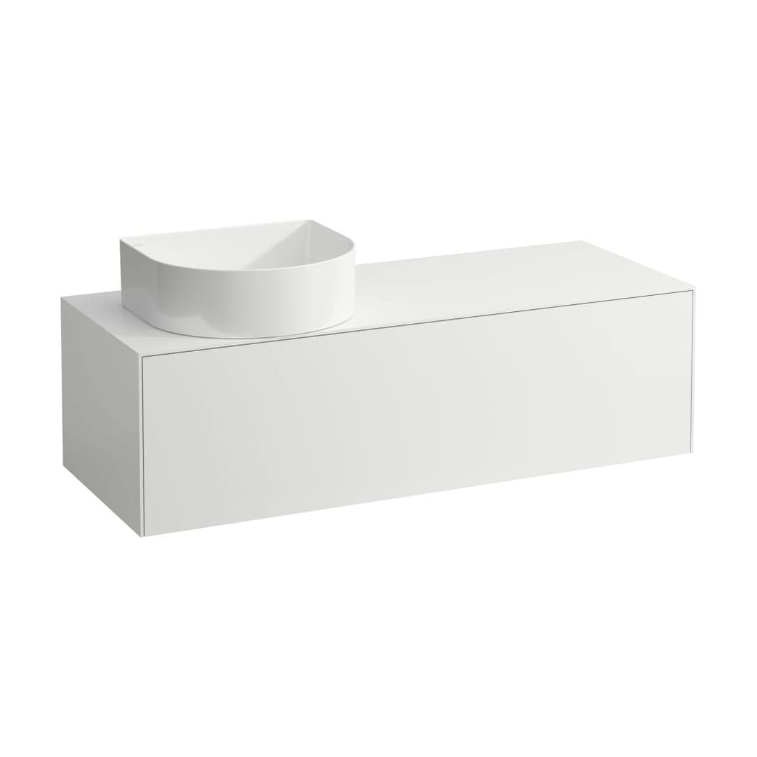 Laufen SONAR – Έπιπλο Νιπτήρα – 1175 mm, 1 συρτάρι, άνοιγμα αριστερά, για νιπτήρα H812340 – White Matt (H4054220341701)