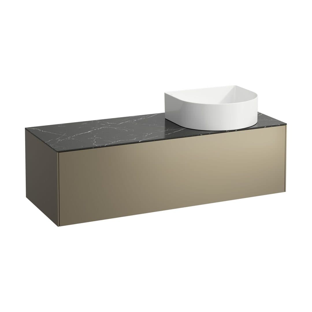 Laufen SONAR – Έπιπλο Νιπτήρα – 1175 mm, 1 συρτάρι, άνοιγμα δεξιά, για νιπτήρα H812340 – Titanium & Nero Marquina (H4054230341421)