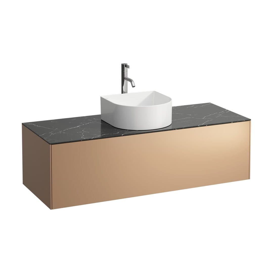 Laufen SONAR – Έπιπλο Νιπτήρα – 1175 mm, 1 συρτάρι, κεντρικό άνοιγμα, με οπή μπαταρίας – Copper & Nero Marquina (H4054250341411)
