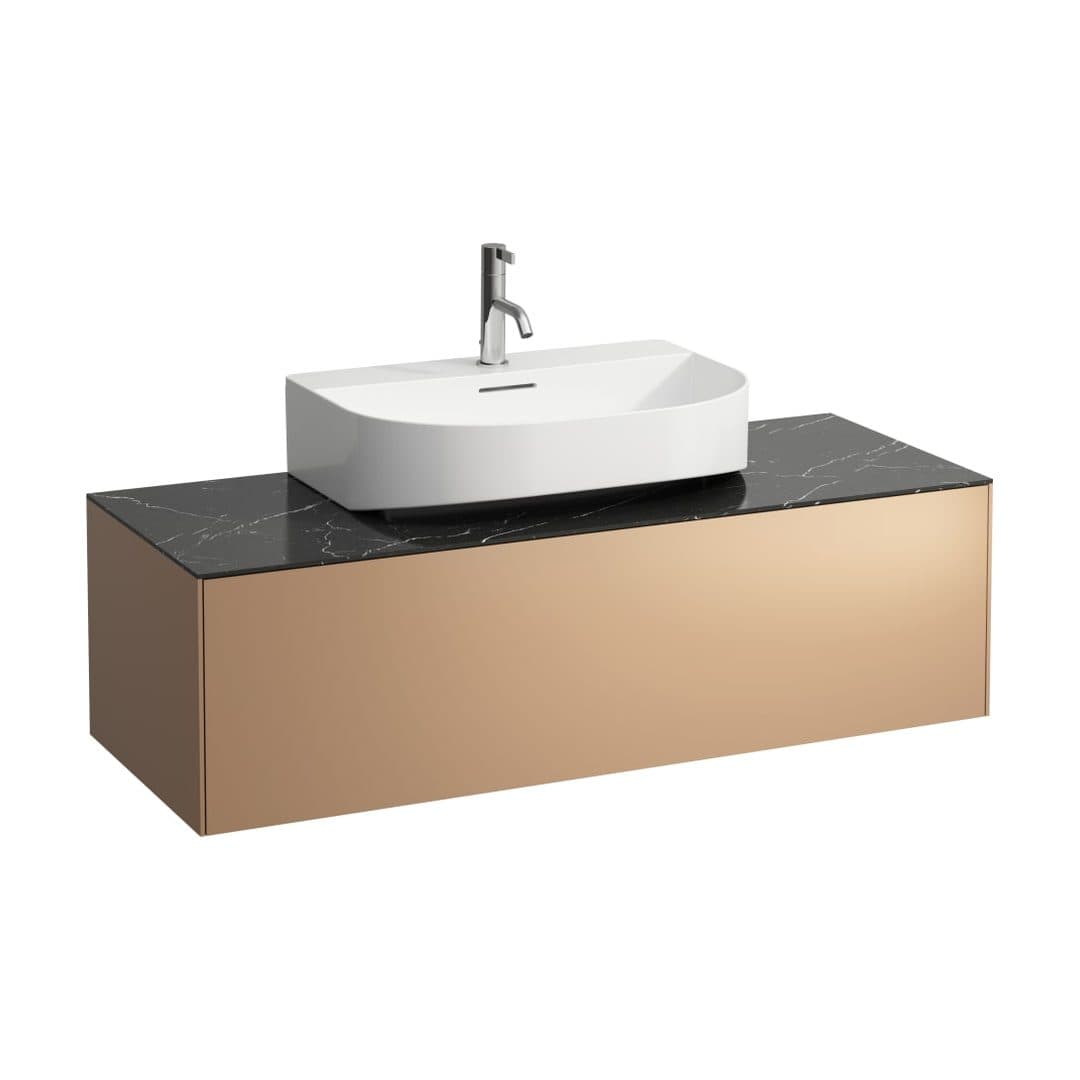 Laufen SONAR – Έπιπλο Νιπτήρα – 1175 mm, 1 συρτάρι, κεντρικό άνοιγμα, για νιπτήρα H816341 – Copper & Nero Marquina (H4054510341411)