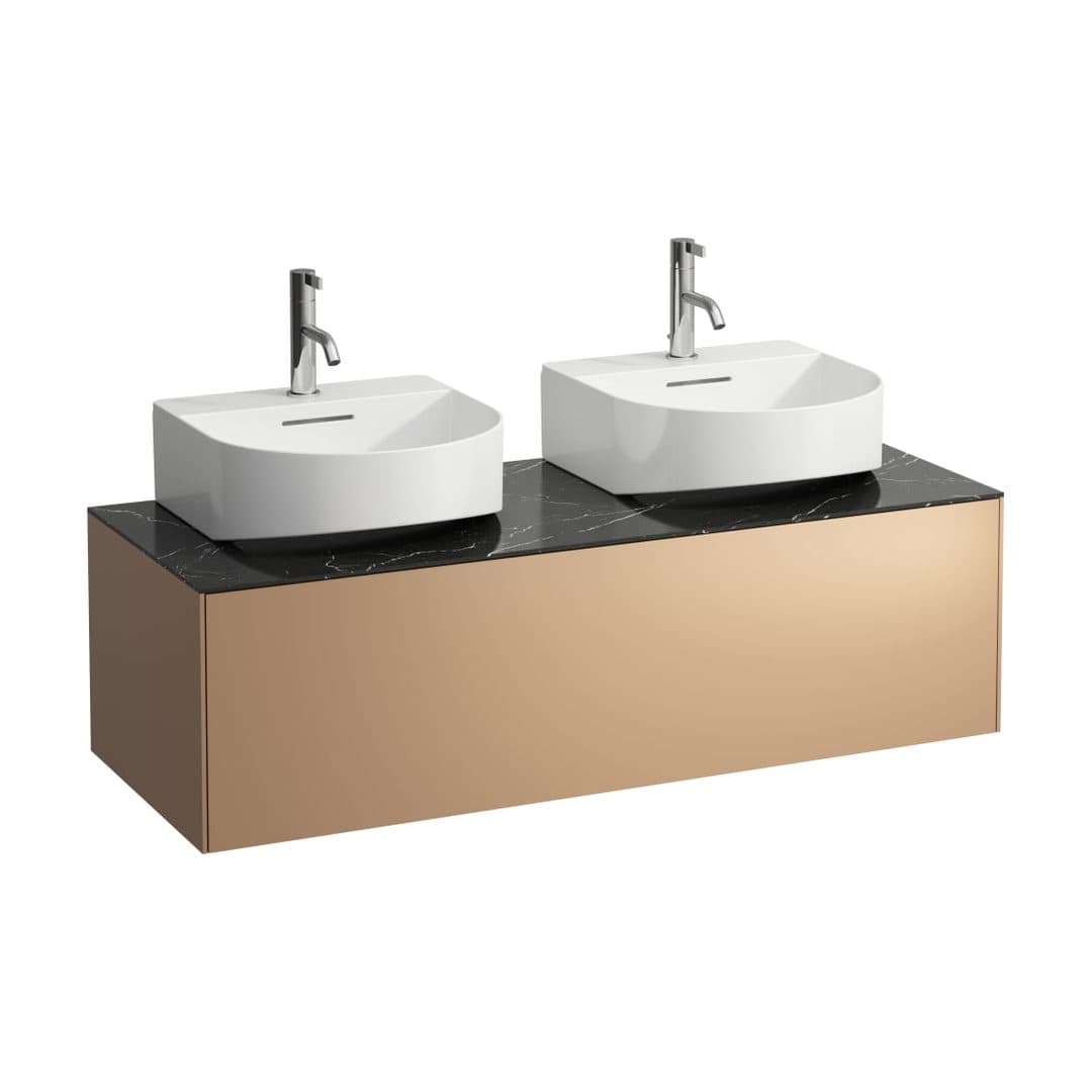 Laufen SONAR – Έπιπλο Νιπτήρα – 1175 mm, 1 συρτάρι, ανοίγματα αριστερά & δεξιά, για νιπτήρα H816341 – Copper & Nero Marquina (H4054540341411)