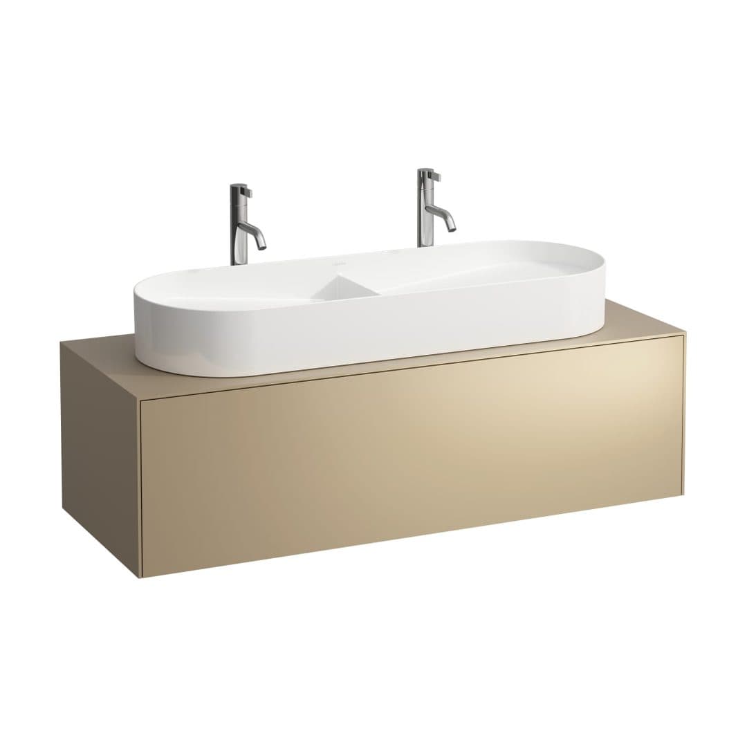 Laufen SONAR – Έπιπλο Νιπτήρα – 1175 mm, 1 συρτάρι, κεντρικό άνοιγμα, για νιπτήρα H812348 – Gold (lacquered) (H4054710340401)