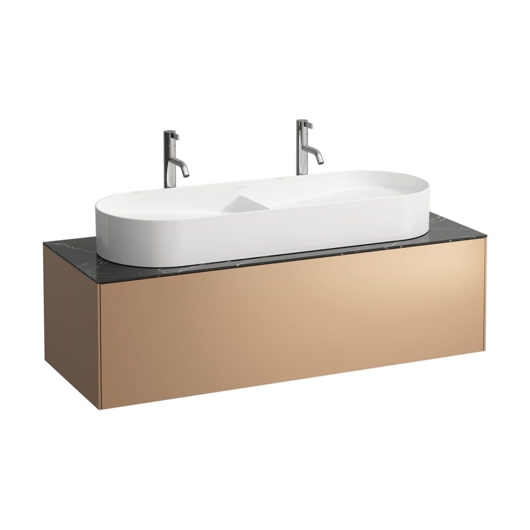 Laufen SONAR – Έπιπλο Νιπτήρα – 1175 mm, 1 συρτάρι, κεντρικό άνοιγμα, για νιπτήρα H812348 – Copper & Nero Marquina (H4054710341411)