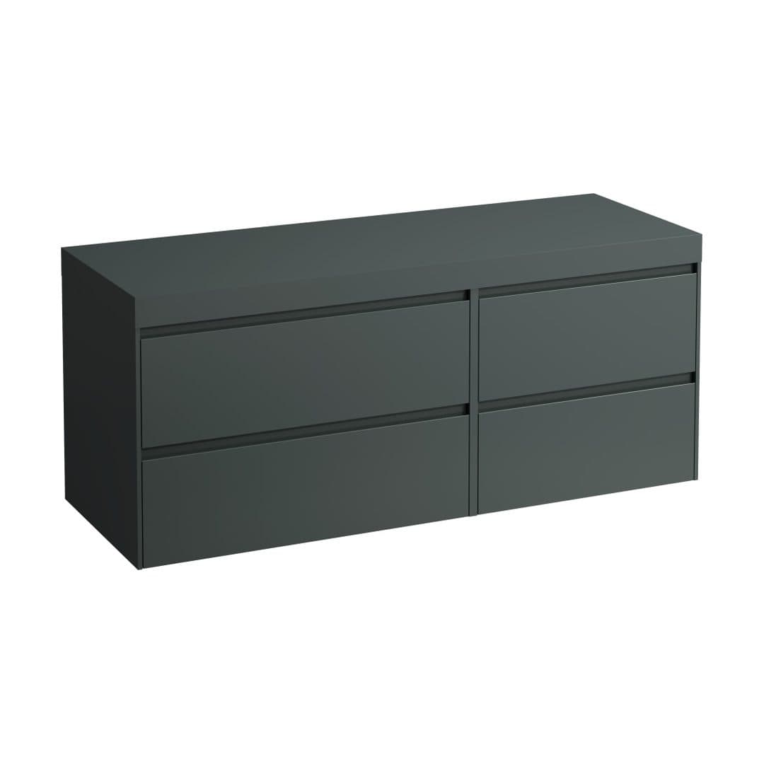 Laufen LANI – Ντουλάπι Μπάνιου – 1370 mm, 4 συρτάρια, πάγκος Traffic Grey, χωρίς άνοιγμα – Traffic Grey (H4055801122661)