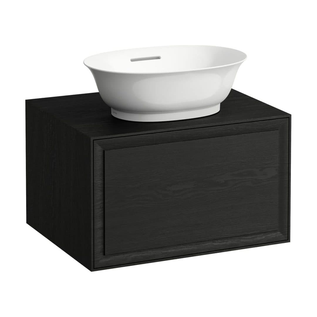Laufen THE NEW CLASSIC – Έπιπλο Νιπτήρα – 575 mm, 1 συρτάρι, κεντρικό άνοιγμα, για νιπτήρα H812850 – Blacked Oak (H4060010856281)