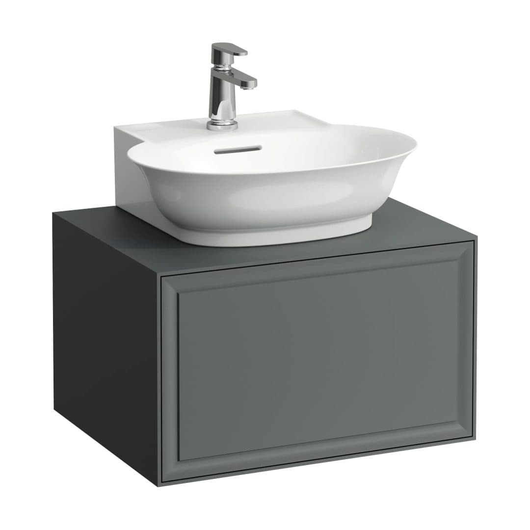 Laufen THE NEW CLASSIC – Έπιπλο Νιπτήρα – 575 mm, 1 συρτάρι, κεντρικό άνοιγμα, για νιπτήρα H816852 – Traffic Grey (H4060030856271)