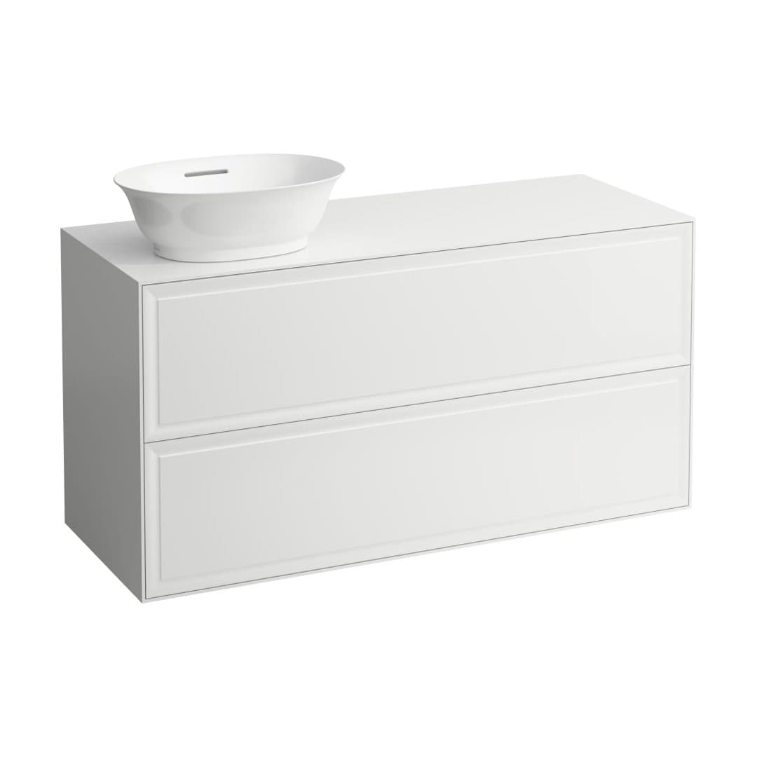 Laufen THE NEW CLASSIC – Έπιπλο Νιπτήρα – 1175 mm, 2 συρτάρια, άνοιγμα αριστερά – White Matt (H4060830851701)
