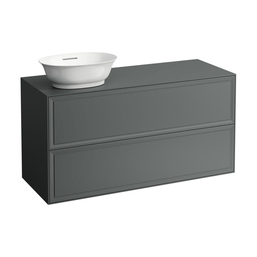 Laufen THE NEW CLASSIC – Έπιπλο Νιπτήρα – 1175 mm, 2 συρτάρια, άνοιγμα αριστερά, για νιπτήρα H812850 – Traffic Grey (H4060830856271)