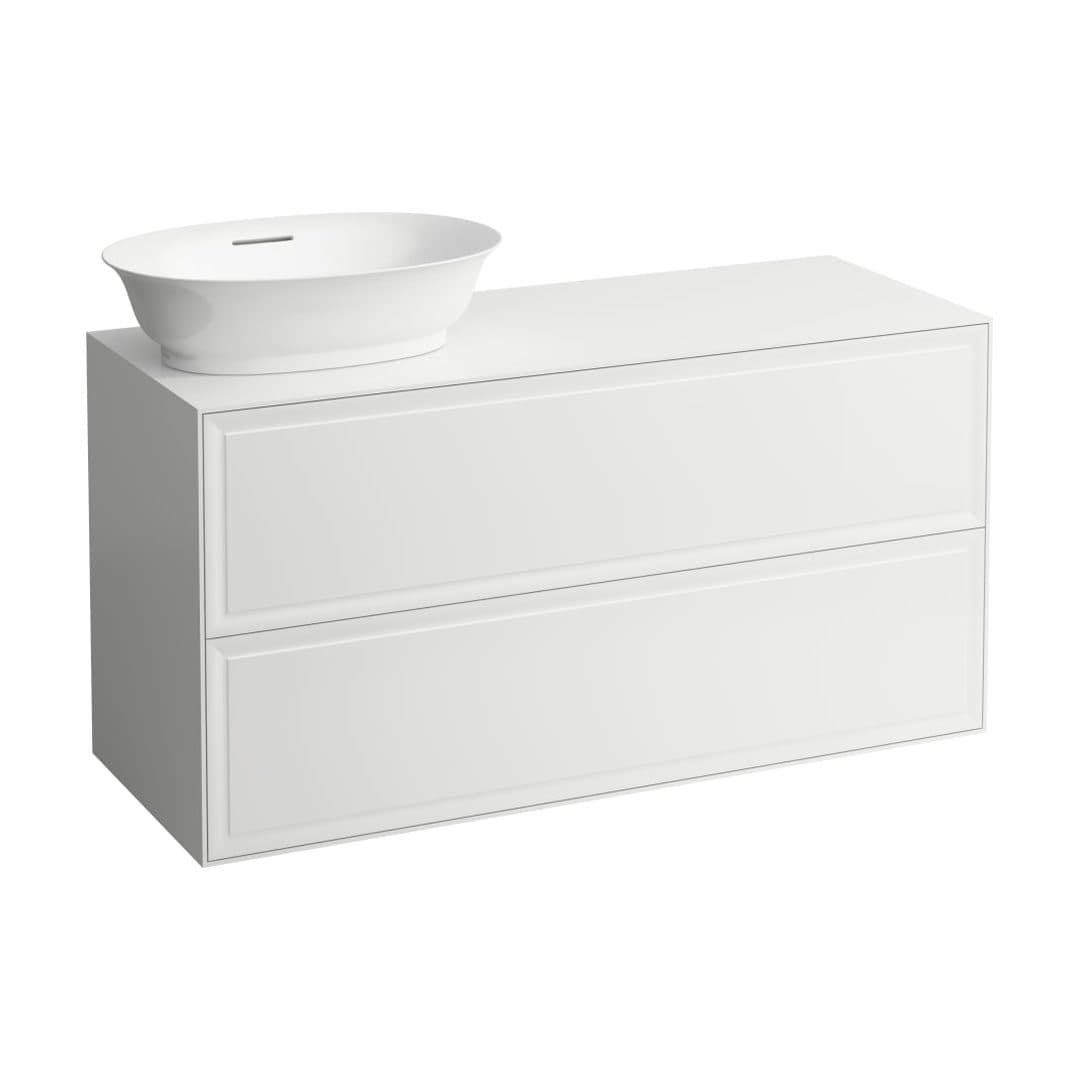 Laufen THE NEW CLASSIC – Έπιπλο Νιπτήρα – 1175 mm, 2 συρτάρια, άνοιγμα αριστερά – White lacquered (H4060830856311)